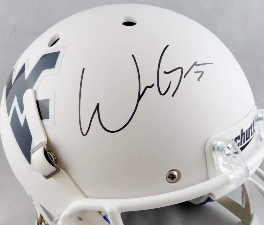 Will Grier Signed West Virginia Full Size White Schutt Helmet - JSA W Auth