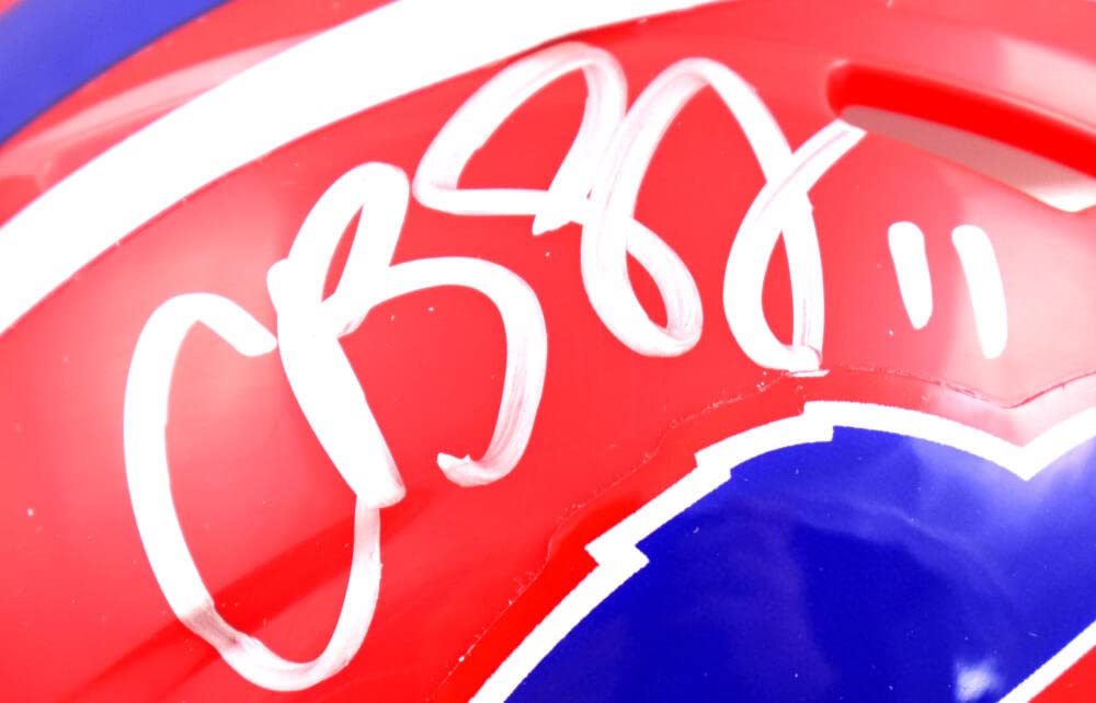 Cole Beasley Autographed Buffalo Bills 87-01 Speed Mini Helmet-Beckett W Holo