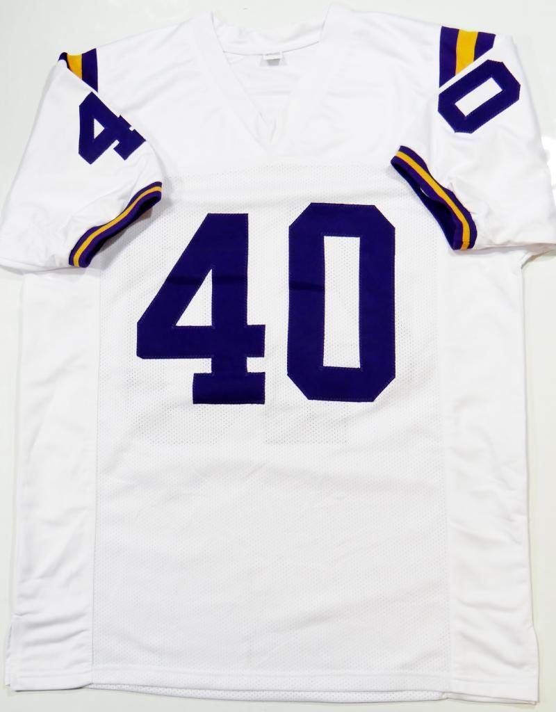 Devin White Autographed White College Style Jersey - Beckett W Auth *4