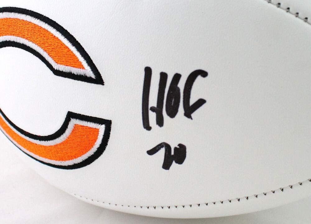 Jimbo Covert Signed Chicago Bears Logo Football w/HOF - Beckett W Auth *Black