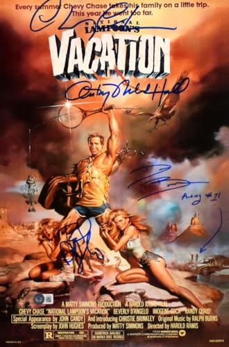 Chase Anthony M. Hall Barron Angelo Autographed 18X12 Vacation Photo - Beckett W