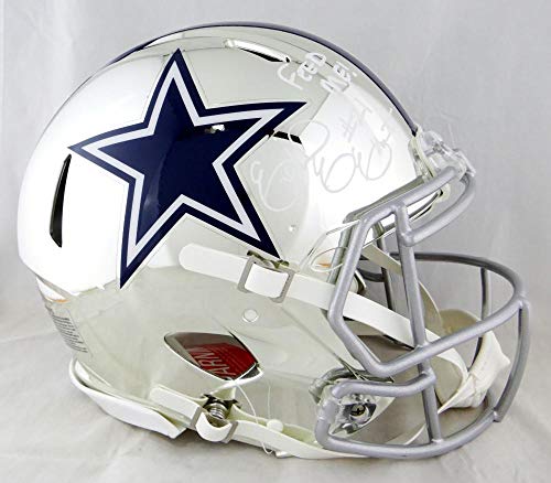 Ezekiel Elliott Signed Cowboys F/S Chrome Speed Authentic Helmet w/INSC- Beckett