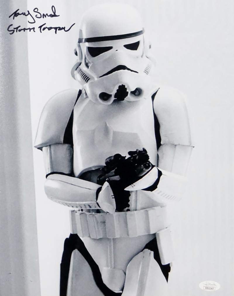 Tony Smart Autographed 11x14 Photo From Movie w/ Stormtrooper - JSA Auth *Black