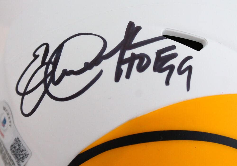 Eric Dickerson Signed LA Rams Lunar Speed Mini Helmet w/ HOF-Beckett W Holo