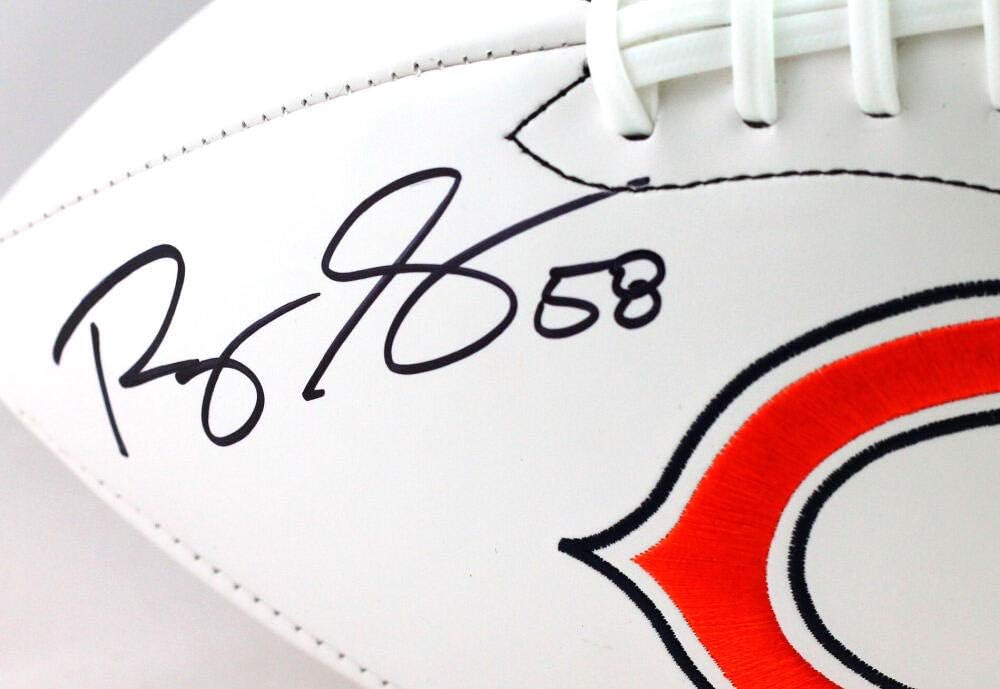 Roquan Smith Autographed Chicago Bears Wilson Logo Football- Beckett Witness
