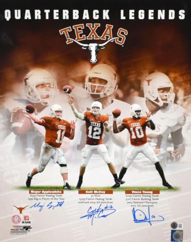 Vince Young Colt McCoy Major Applewhite Signed Longhorns 16x20 Photo- Beckett W