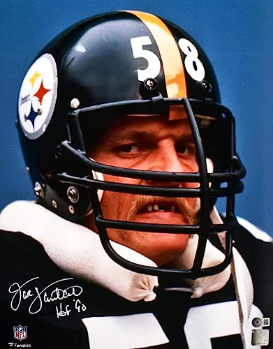 Jack Lambert Signed Steelers 16x20 Mean Close Up Photo w/HOF- Beckett W Hologram