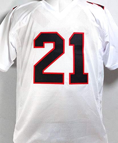 Deion Sanders Autographed TB White Pro Style Jersey - Beckett W Auth *Silver