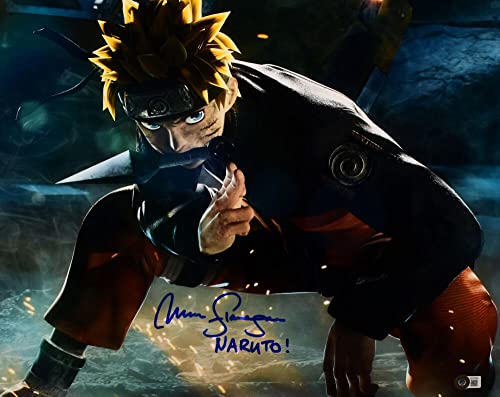 Maile Flanagan Autographed Naruto 16x20 Photo - Beckett W Hologram *Blue
