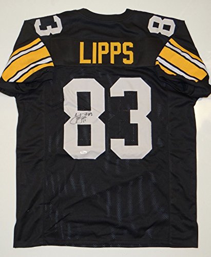 Louis Lipps Autographed Black Pro Style Jersey- JSA W Authenticated *8