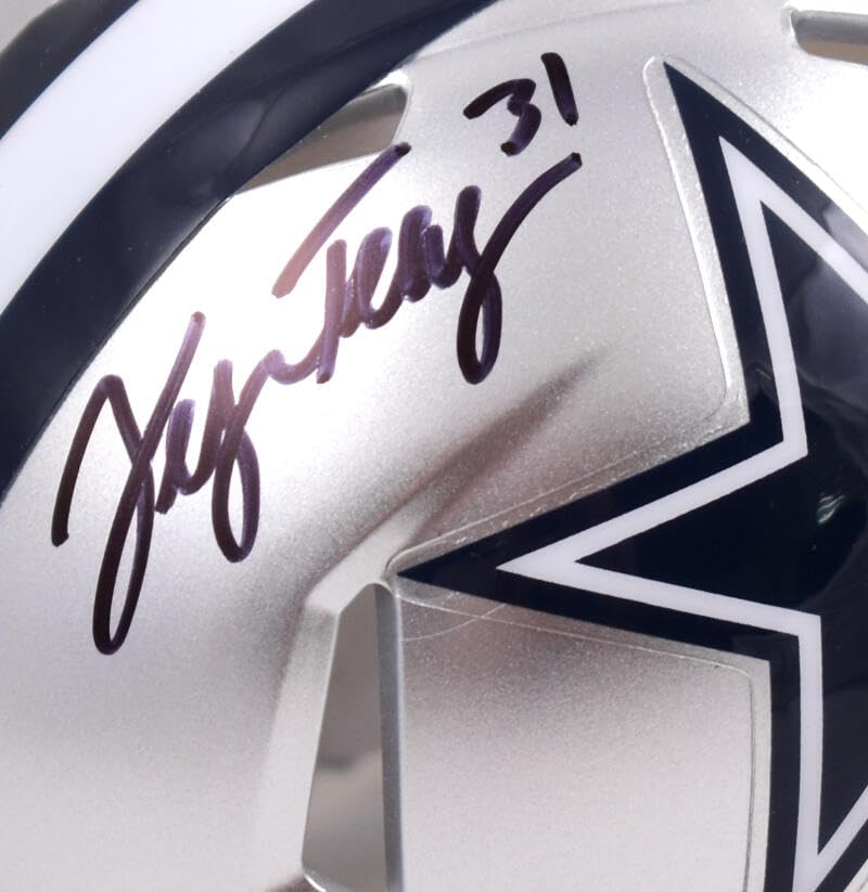 George Teague Autographed Dallas Cowboys Speed Mini Helmet - Prova *Black