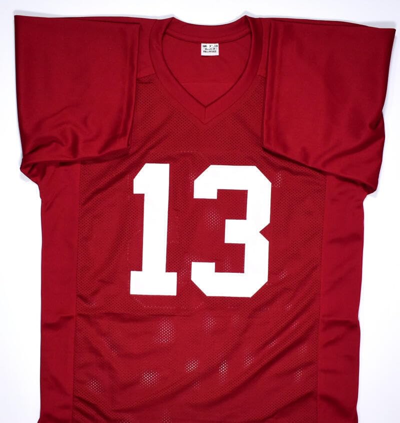Tua Tagovailoa Signed Crimson College Style Jersey - Beckett *Black