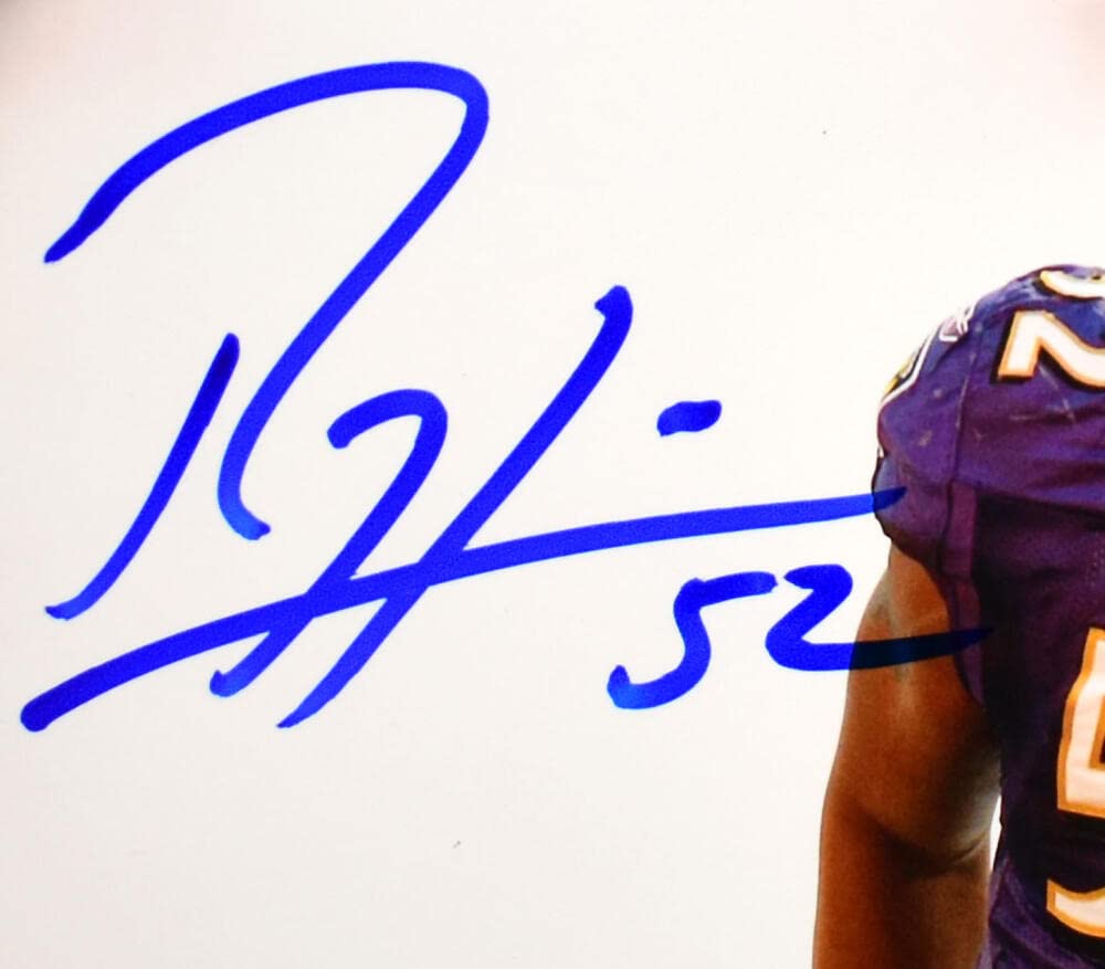 Ray Lewis Autographed Baltimore Ravens 8x10 Smoke Photo -Beckett W Hologram