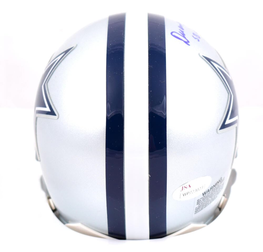 Duane Thomas Autographed Dallas Cowboys Mini Helmet W/ SB Champs- JSA W *Blue