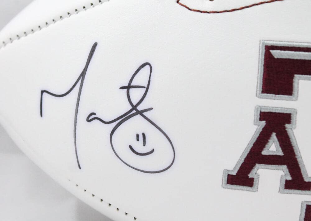 Michael Bennett Martellus Bennett Signed Texas A&M Logo Football- JSA W Auth
