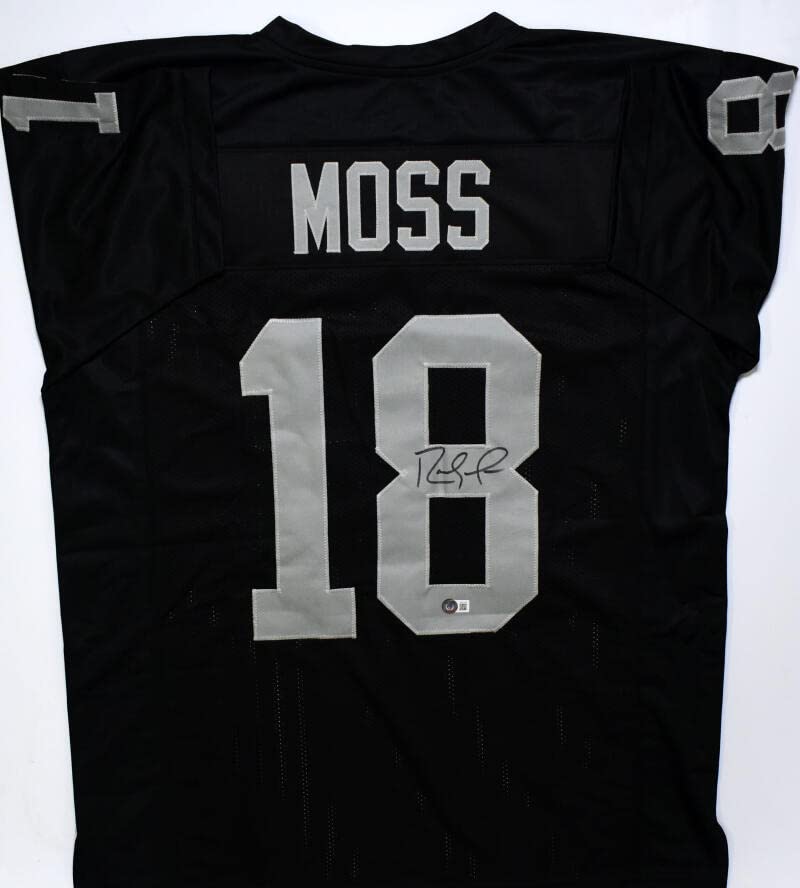 Randy Moss Autographed Black Pro Style Jersey - Beckett W Hologram *Black