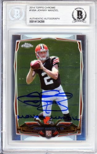 2014 Topps Chrome #169A Johnny Manziel RC Cleveland Browns BGS Autograph 10