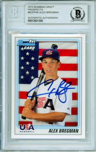 2010 Bowman Draft Prospects #BDPP95 Alex Bregman RC Astros BGS Autograph 10