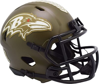 Baltimore Ravens 2022 Salute to Service Riddell Speed Mini Helmet
