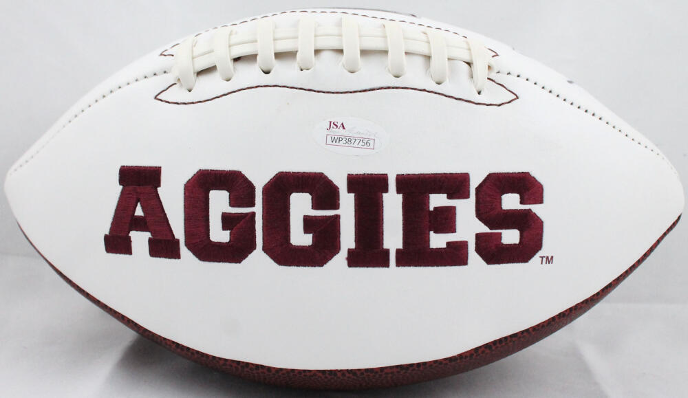 Michael Bennett Martellus Bennett Signed Texas A&M Logo Football- JSA W Auth