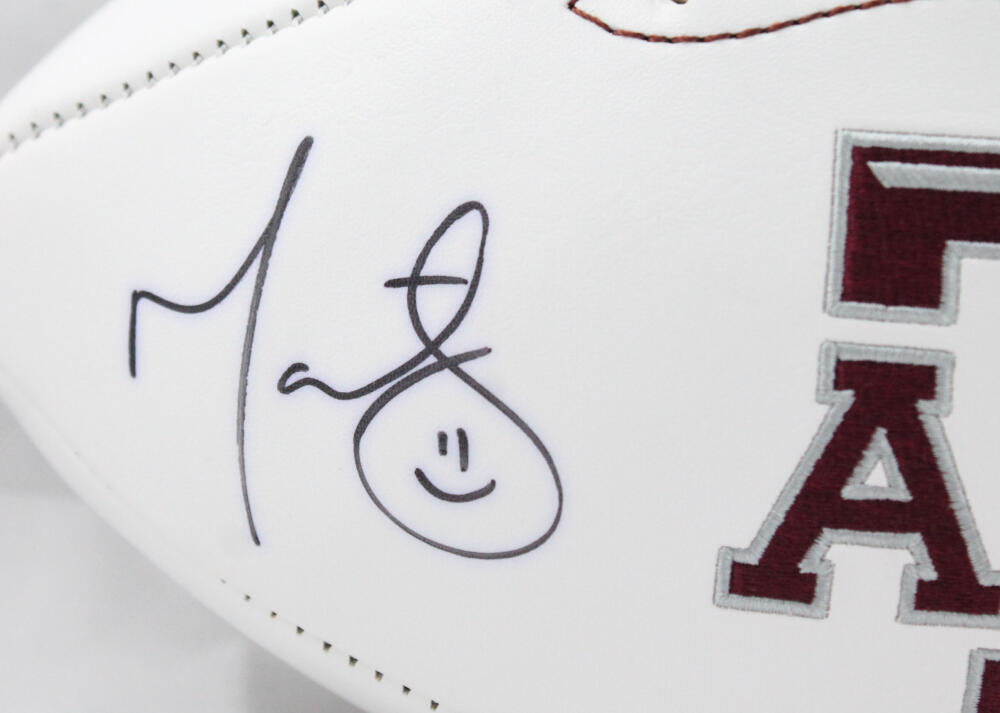 Michael Bennett Martellus Bennett Signed Texas A&M Logo Football- JSA W Auth