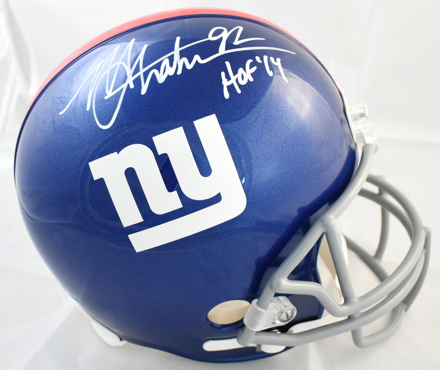 Michael Strahan Autographed New York Giants F/S Helmet w/HOF - JSA W
