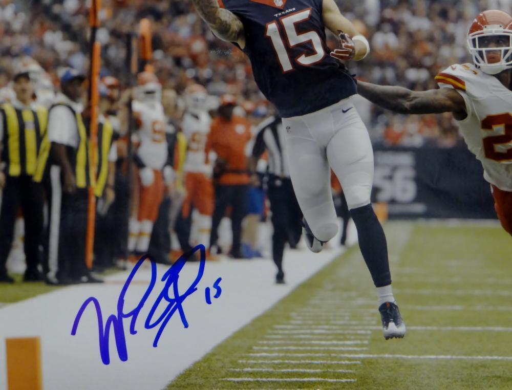 Will Fuller Signed *Blue Houston Texans 8x10 One Hand Catch Photo- JSA W Auth