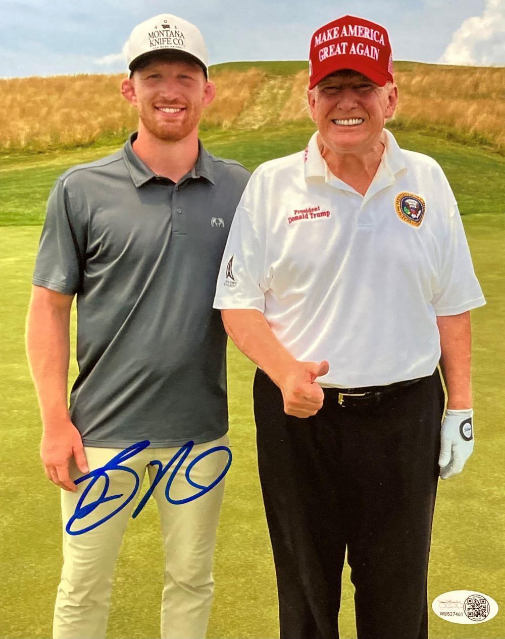 Bo Nickal Signed 8x10 MMA Photo w/ Donald Trump JSA ITP