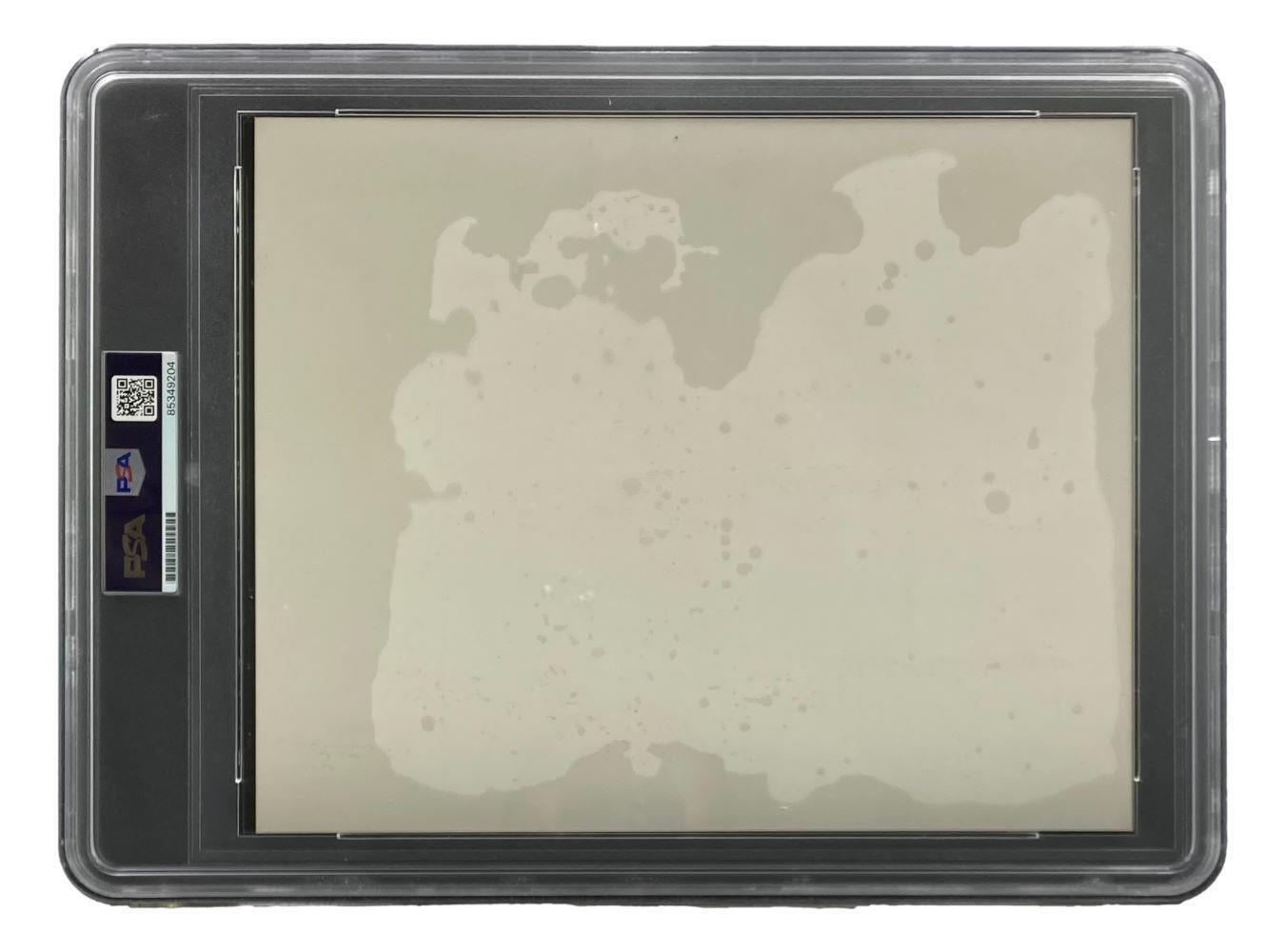 A Sports Integrity Ted Williams signed 8x10 Red Sox photo with Mickey Mantle is slabbed in a clear PSA holder featuring authentication labels and a barcode on the left; graded NM-MT 8.