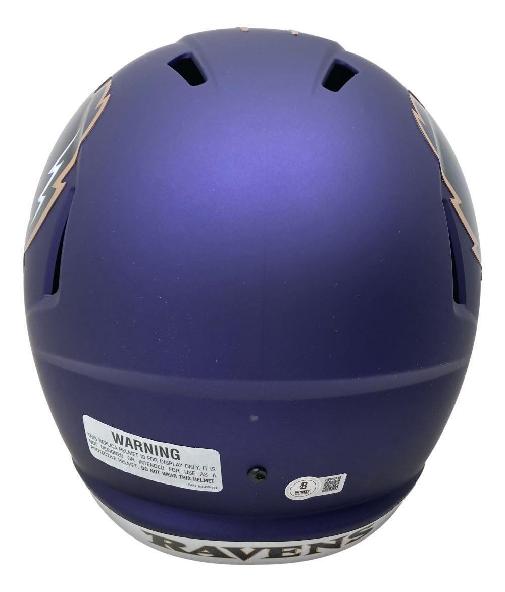 Rashod Bateman Signed Ravens Full Size Alternate Speed Replica Helmet BAS
