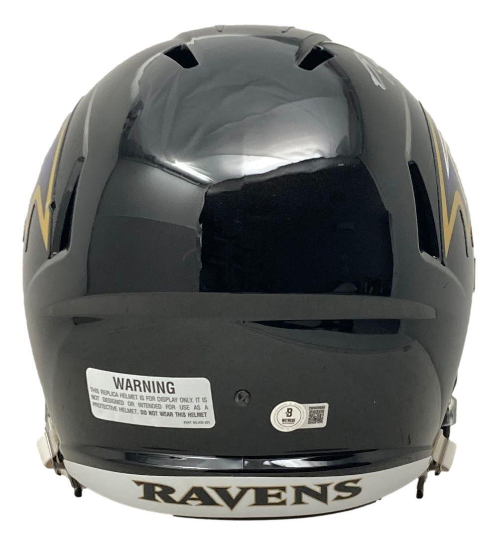 Rashod Bateman Signed Ravens Full Size Speed Replica Helmet BAS
