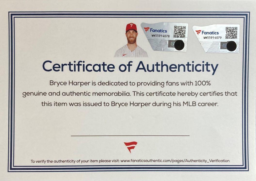 Bryce Harper Signed Pair of Game Issued Phillies Under Armor Cleats Fanatics