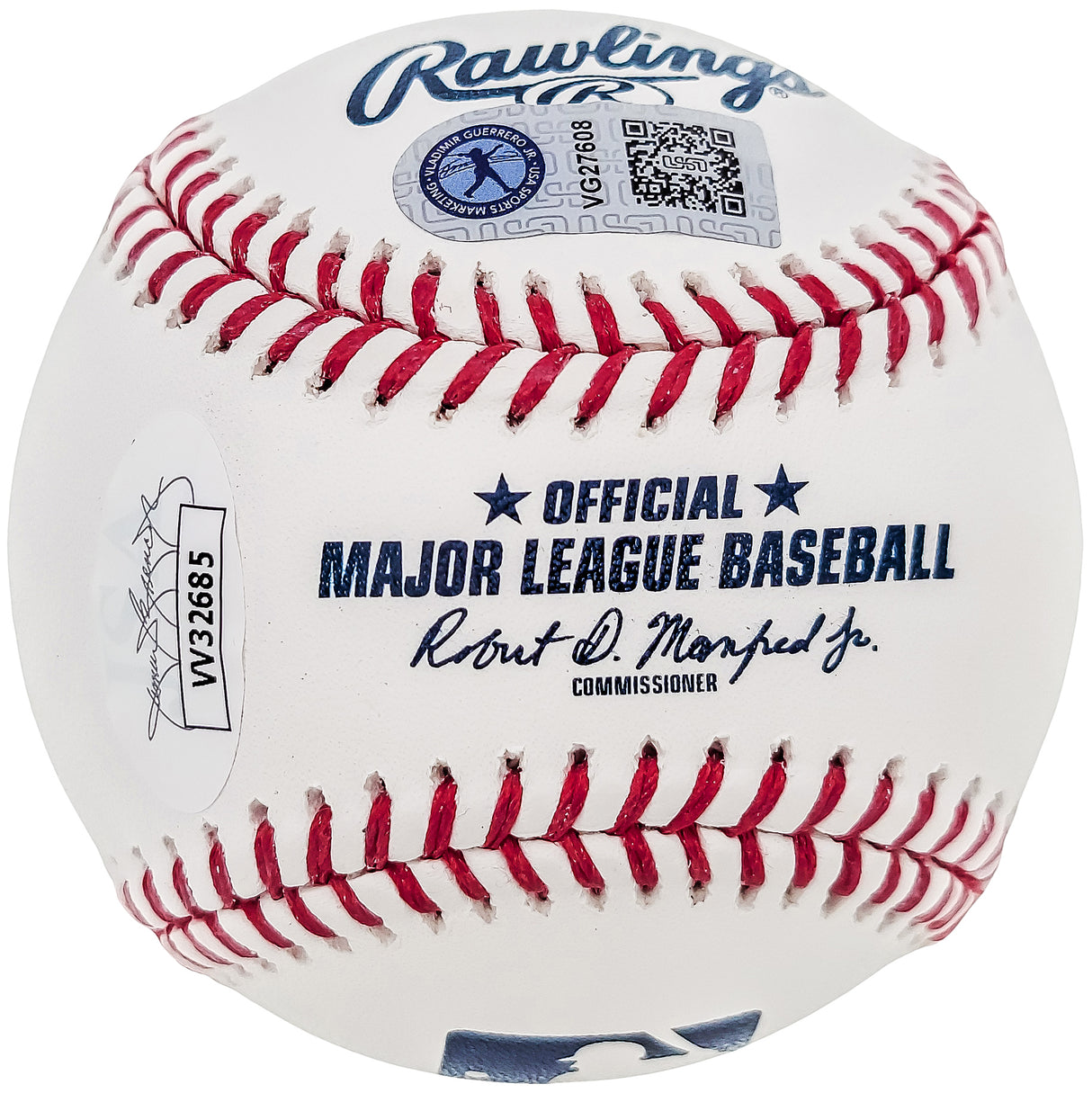 Vladimir Guerrero Jr. & Vladimir Guerrero Sr. Autographed Official MLB Baseball JSA Stock #203456