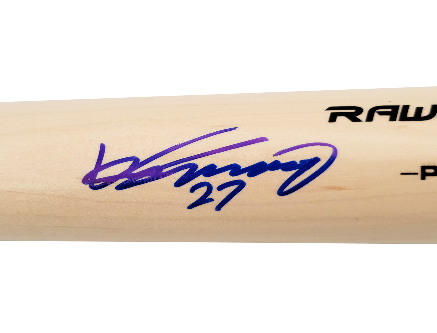 Vladimir Guerrero Sr. Autographed Blonde Rawlings Pro Bat Montreal Expos Beckett BAS Stock #203453