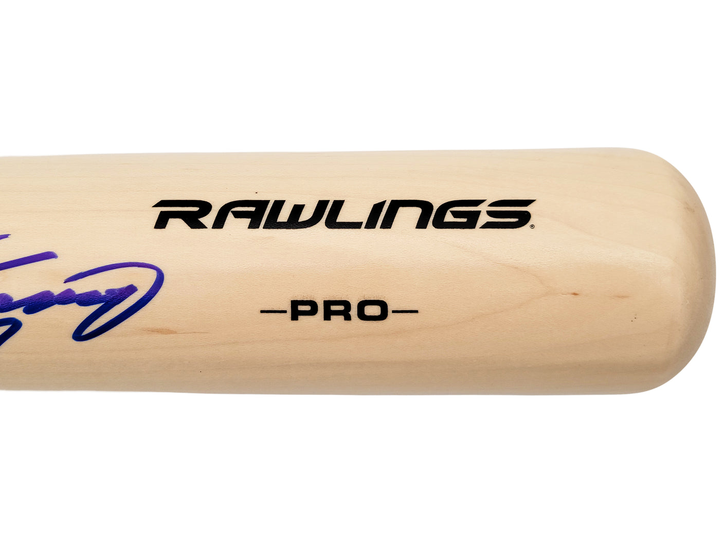 Vladimir Guerrero Sr. Autographed Blonde Rawlings Pro Bat Montreal Expos Beckett BAS Stock #203453
