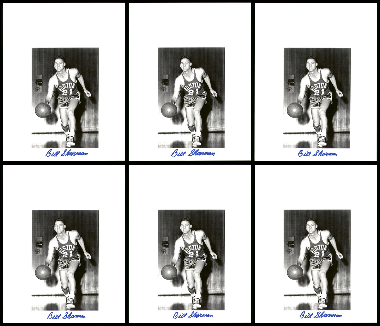 Bill Sharman Autographed 8.5x11 Photo 12 Count Lot Boston Celtics SKU #194009