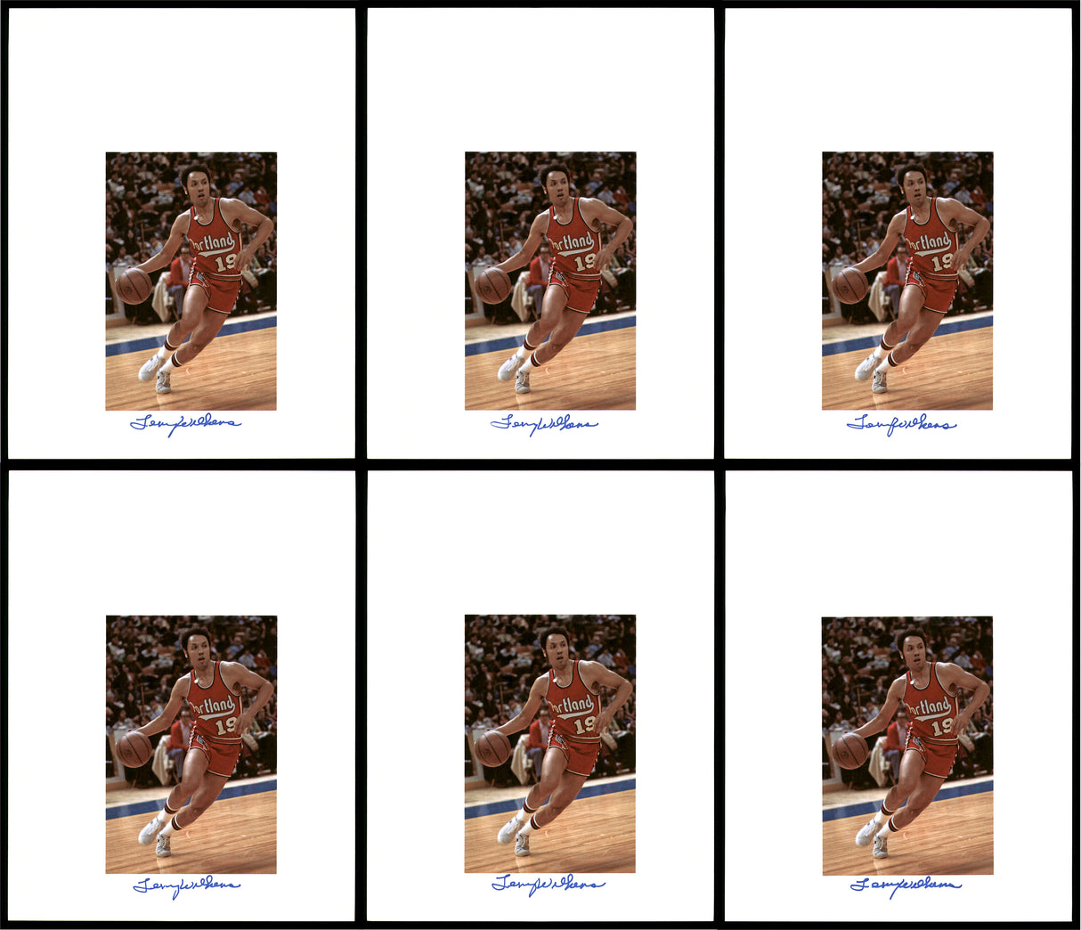 Lenny Wilkens Autographed 8.5x11 Photo 12 Count Lot Portland Blazers SKU #194011