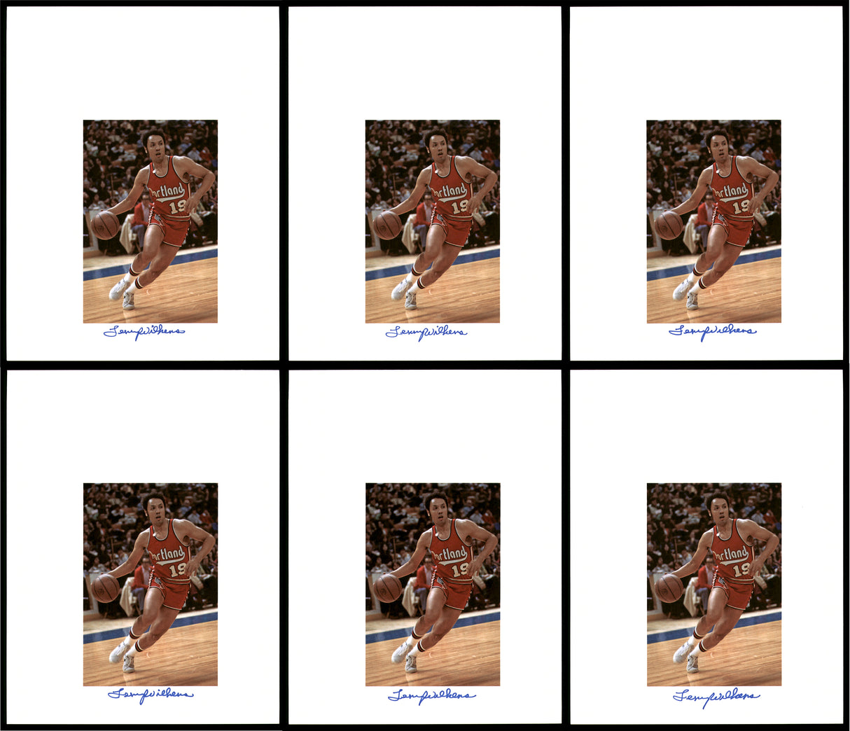Lenny Wilkens Autographed 8.5x11 Photo 12 Count Lot Portland Blazers SKU #194011