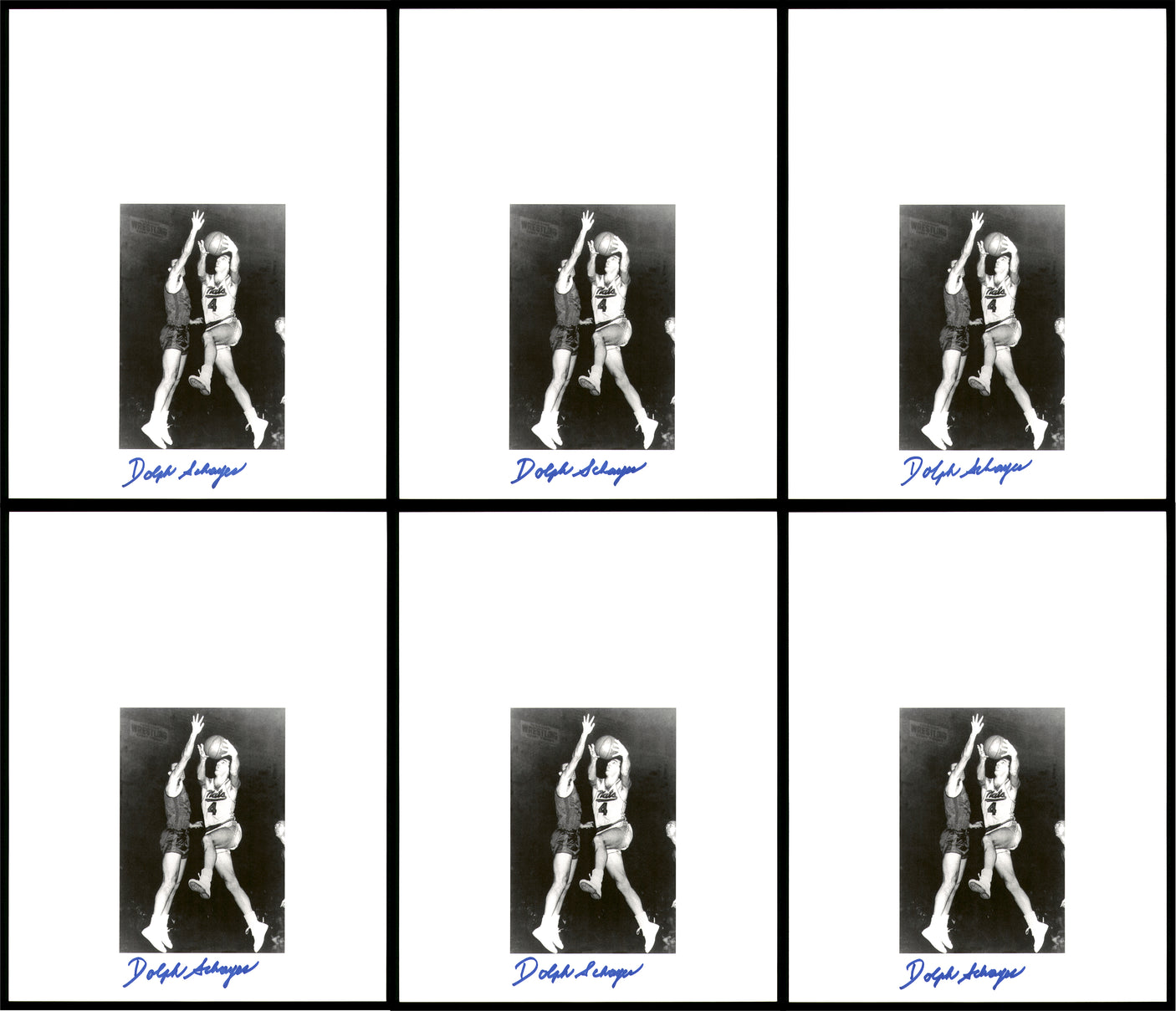 Dolph Schayes Autographed 8.5x11 Photo 12 Count Lot Syracuse Nationals SKU #194014