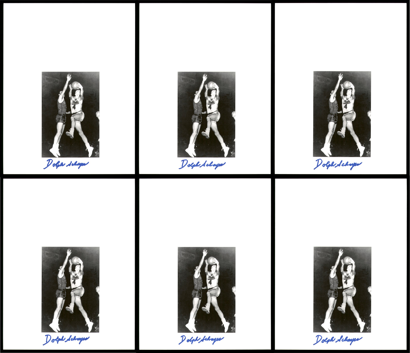 Dolph Schayes Autographed 8.5x11 Photo 12 Count Lot Syracuse Nationals SKU #194014