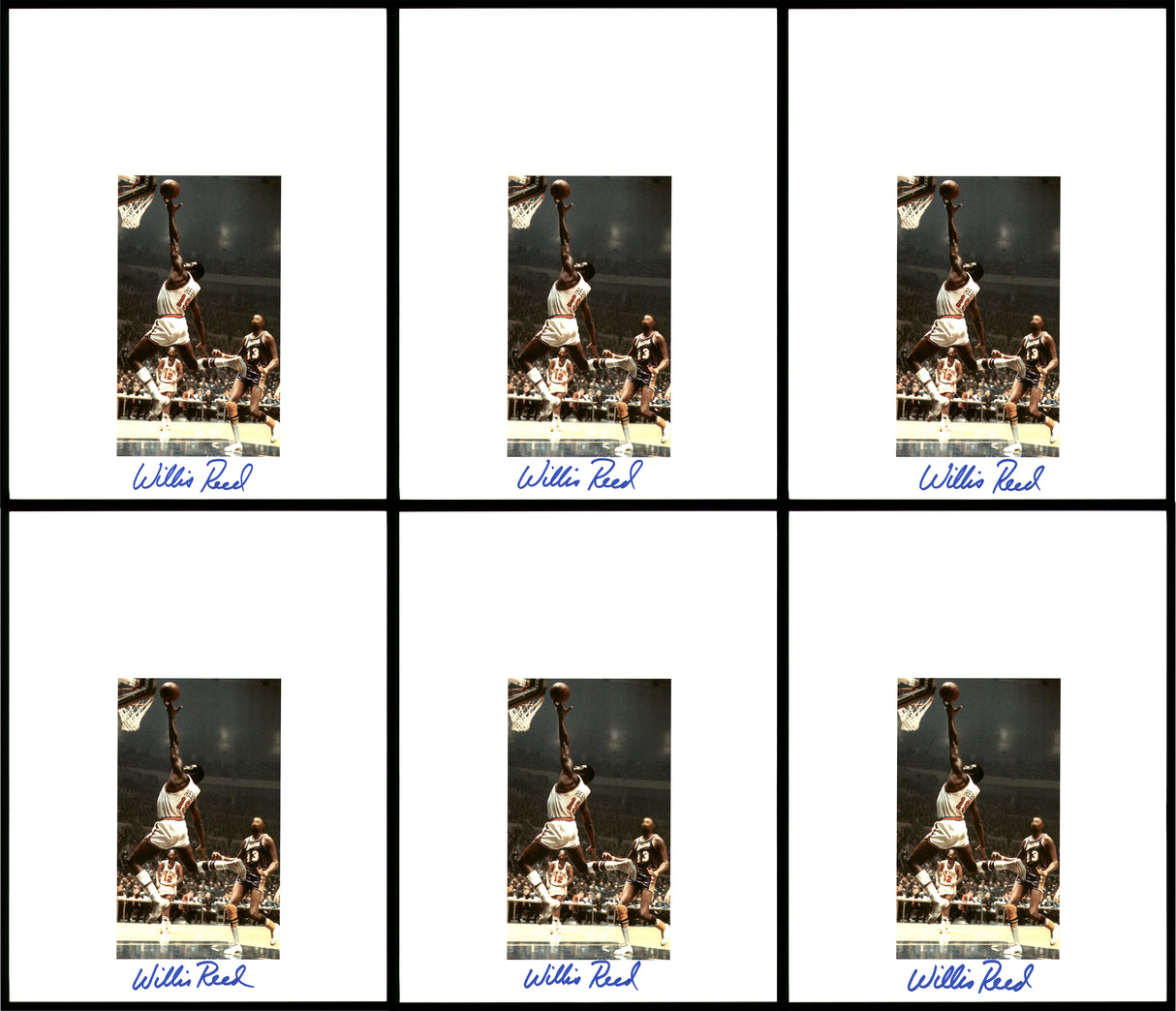 Willis Reed Autographed 8.5x11 Photo 12 Count Lot New York Knicks SKU #194018