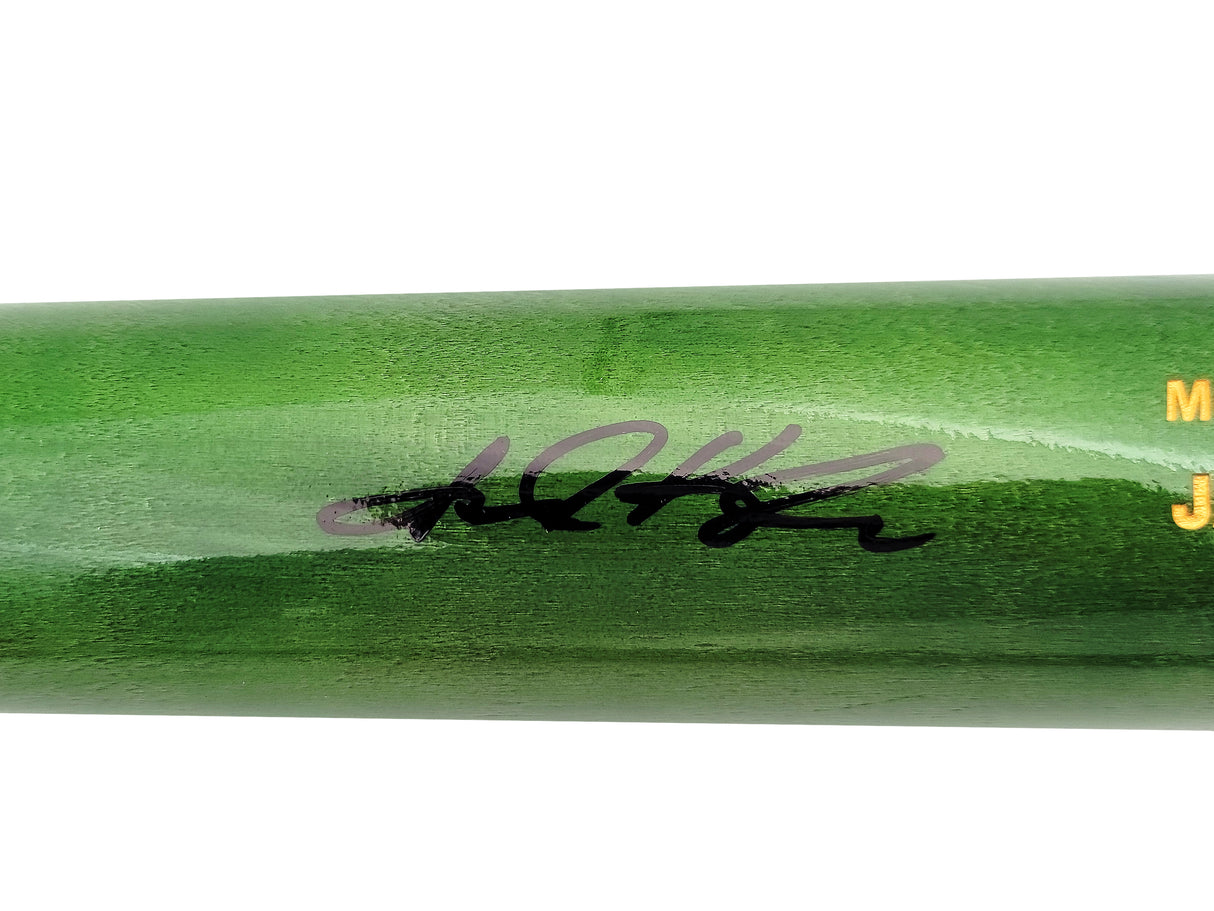 Jarred Kelenic Autographed Green Chandler Game Model Bat Atlanta Braves Beckett BAS QR Stock #203536