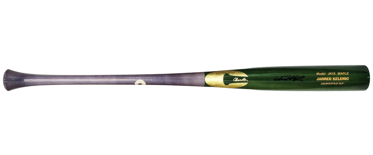 Jarred Kelenic Autographed Green Chandler Game Model Bat Atlanta Braves Beckett BAS QR Stock #203536