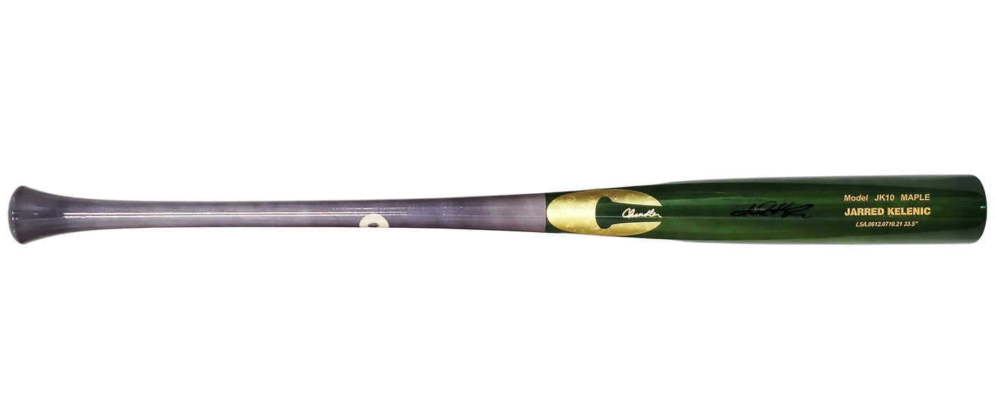 Jarred Kelenic Autographed Green Chandler Game Model Bat Atlanta Braves Beckett BAS QR Stock #203536