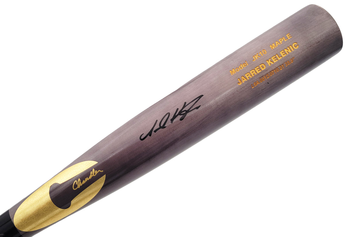Jarred Kelenic Autographed Gray Chandler Game Model Bat Atlanta Braves Beckett BAS QR Stock #203535