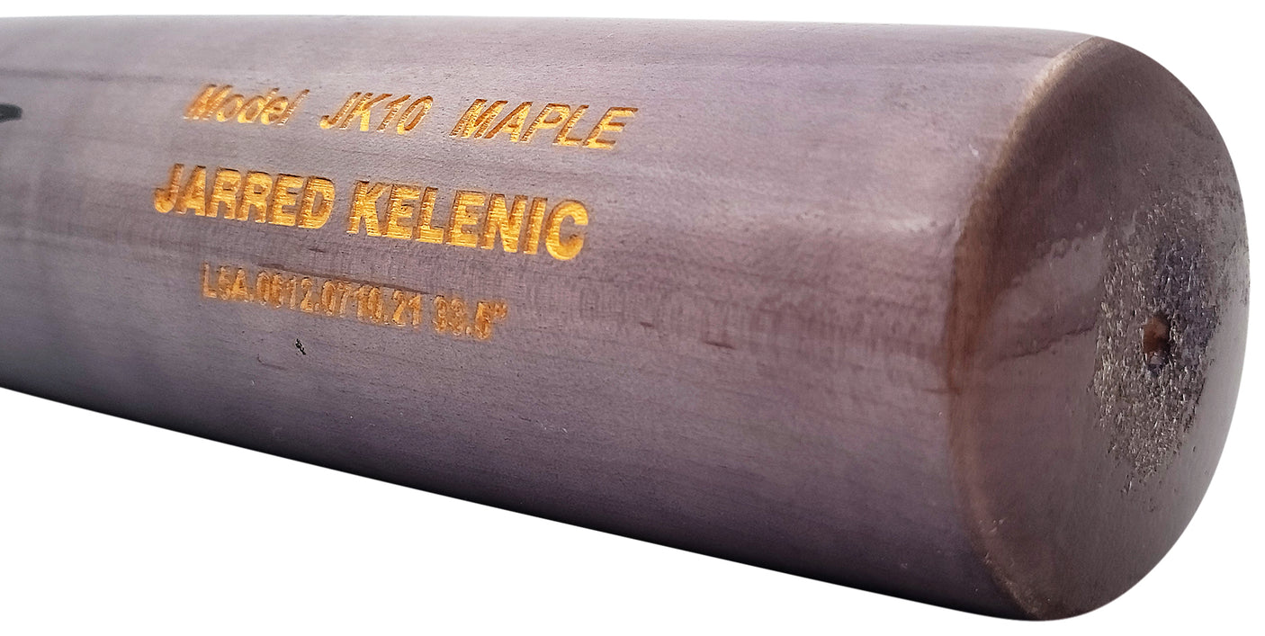 Jarred Kelenic Autographed Gray Chandler Game Model Bat Atlanta Braves Beckett BAS QR Stock #203535