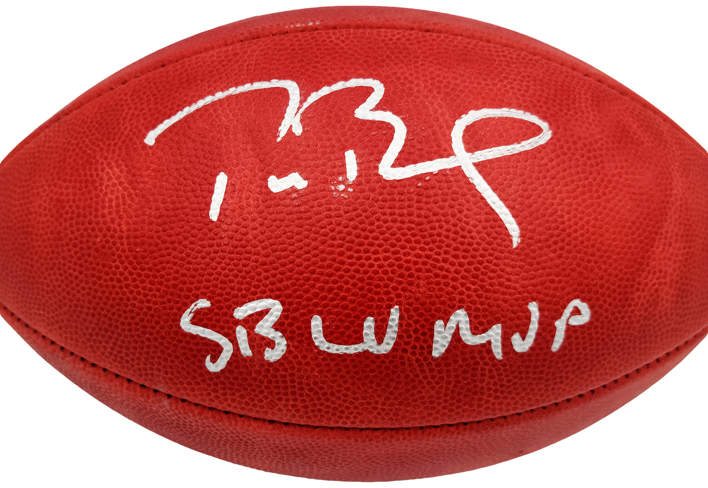 Tom Brady Autographed Official NFL Leather Super Bowl LV Logo Football "SB LV MVP" Fanatics Holo #AA0104061