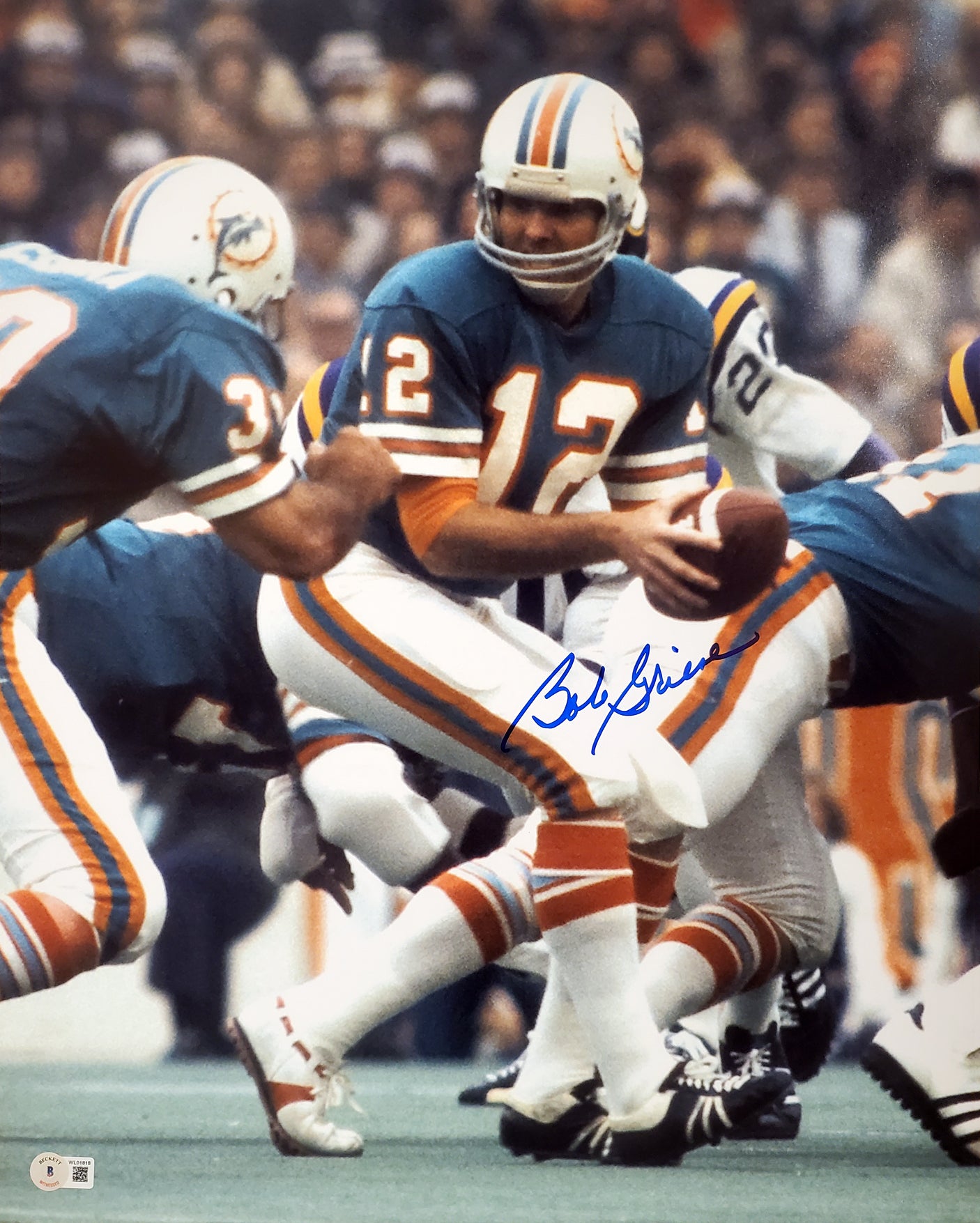 Bob Griese Autographed 16x20 Photo Miami Dolphins Beckett BAS QR Stock #194353