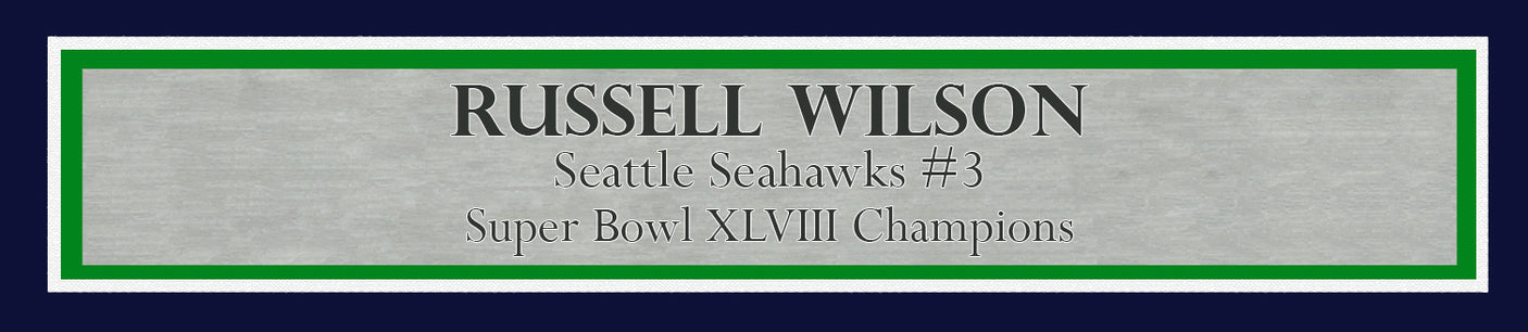 Russell Wilson Autographed Framed 8x10 Photo Seattle Seahawks Beckett BAS #Y92350