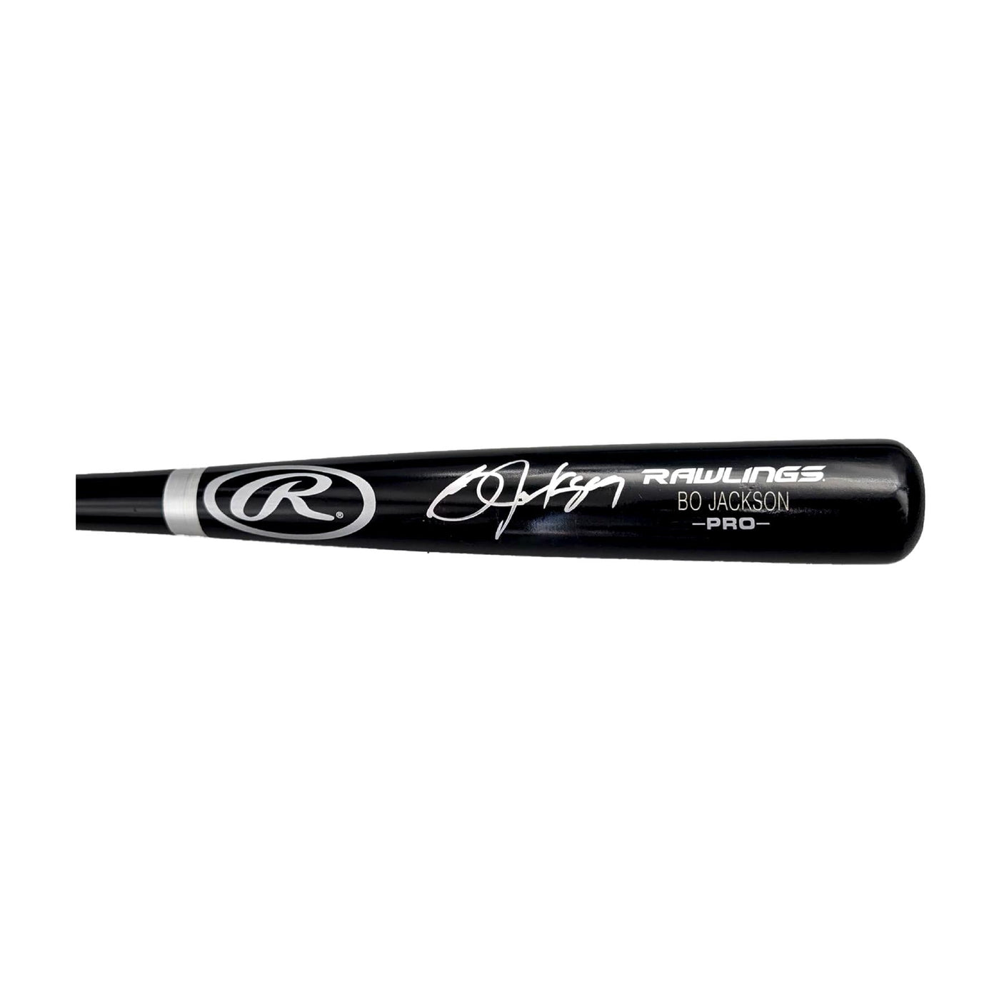Bo Jackson Autographed Black Rawlings Pro Baseball Bat - BWA